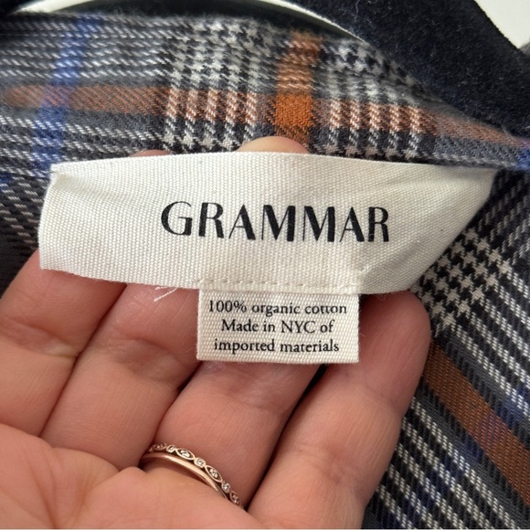 Grammar NYC  the feminine organic cotton plaid maxi dress size 6 - Picture 10 of 14